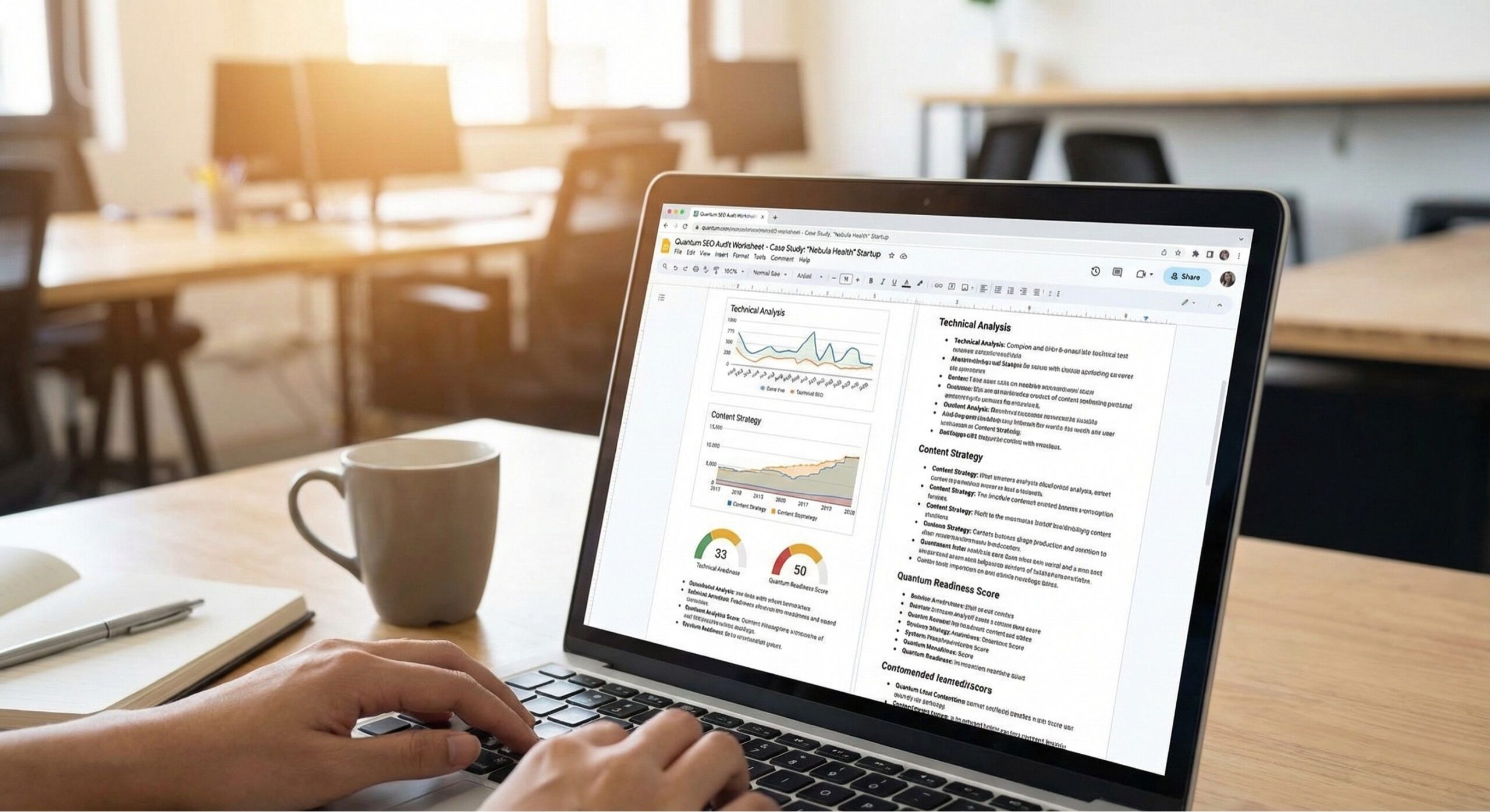 QSAAS Quantum SEO Audit Worksheet Case Study for Startups