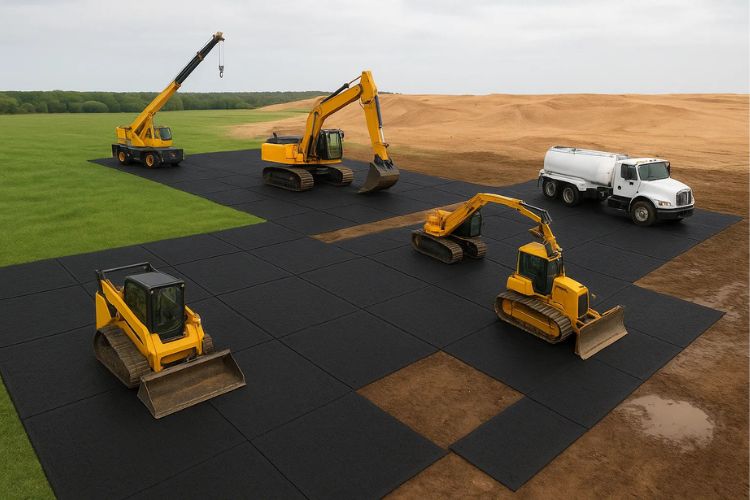 Protecting Heavy Machinery with Ground Mats