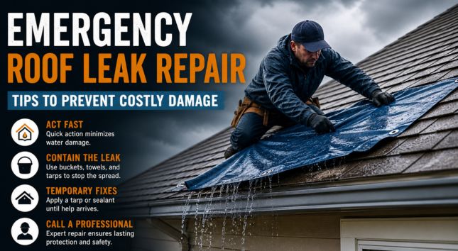 Emergency Roof Leak Repair Tips to Prevent Costly Damage